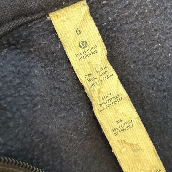 LULULEMON RARE Vintage Scuba Hoodie Full Zip Size 6 Multicolor - Picture 11 of 12